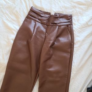 Aritzia Wilfred vegan leather trousers